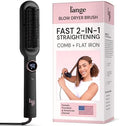 L'ANGE HAIR Smooth It 2-in-1 Hair Straightener Brush, Black by LANGEHAIR