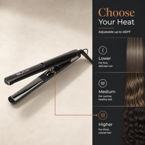 IZUTECH SLK450 Titanium Digital Flat Iron, Travel Friendly, 1.00 in, Black - Image 6