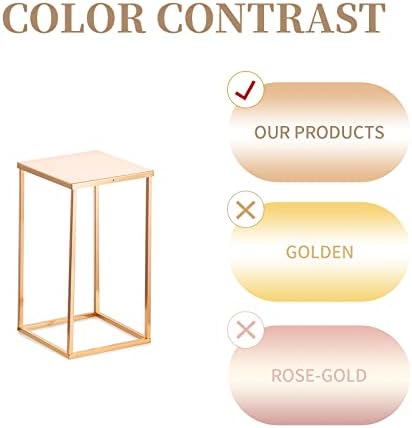Sziqiqi Gold Geometric Column Flower Stand Wedding Centerpieces, 2Pcs - Image 6