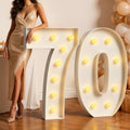 Imprsv Marquee Numbers 3FT Large Light Up Numbers 70 Birthday Decorations by Letsmakeitimpressive