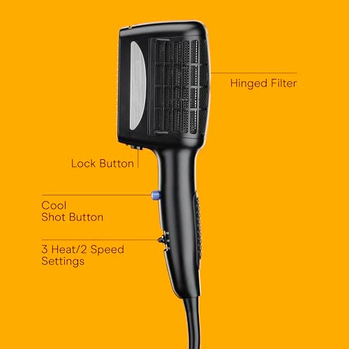 Conair Hair Dryer, INFINITIPRO, 3-in-1 Styling, 1875W, Black - Image 2