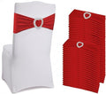150 Pieces Chair Sashes & Bows - Stretch Spandex Chair Cover Band with Buckle for Wedding, Hotel Banquet, Birthday Party & Home Bulk Decorations (Red) by Unknown