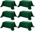6-Pack Hunter Green Tablecloths for Rectangle Tables, 90 x 156 in by DailySet