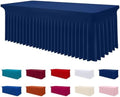 Smiry Spandex Elastic Fitted Table Cloth Skirt for 8FT Rectangle Table by Smiry