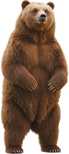 Brown Bear1 Life Size Cardboard Cutout Animal Standup, 1FT, 1 PC by Unknown