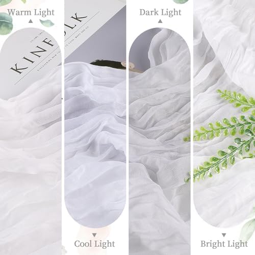 6 Pack White Cheesecloth Table Runner 35×120Inch Fall Boho Gauze Home Decor - Image 4
