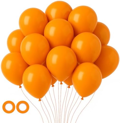 Voircoloria 105pcs Orange Party Latex Balloons, 12inch by Voircoloria
