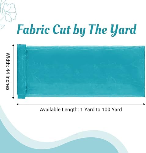 50 Yard Organza Fabric 44" Wide for Wedding Event Décor - Light Teal - Image 2