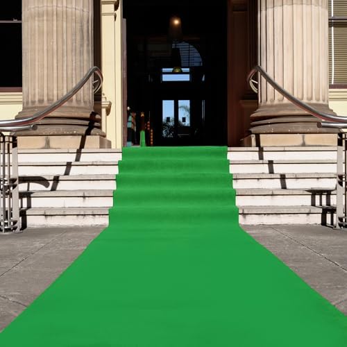 Grass Green Carpet Runner 3 X 15 Feet Runner Rugs for Party, Premium 160 GSM Felt Non-Woven Fabric Runway Rug for Party Wedding & Special Events,Rolled Package Without Creases (Grass Green, 3X15 ft) - Image 6