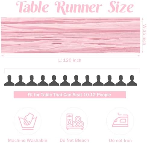 10FT Cheesecloth Table Runner Boho Party Home Decorations - Image 4