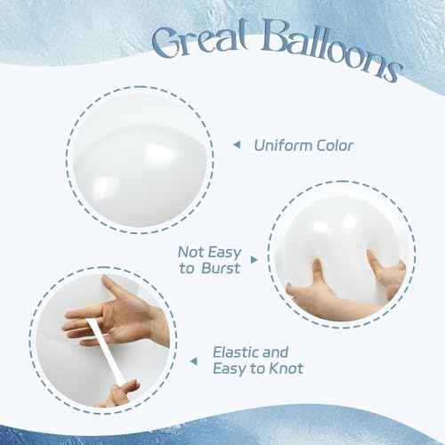 60pcs 12inch Dusty Blue Balloons with Clear Balloons - Image 3
