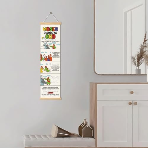 Moses Strikes the Rock Banner, Church Banner, Christian Rustic Hanging Door Flag, Farmhouse Decorations Outdoor Indoor, Church Activity Decor, Bible Lesson, Scripture and Words Decorations - Image 5