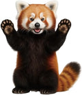 Lesser Panda 4FT Life Size Cardboard Cutout, 1 PC by DP+BOUTIQUE