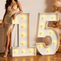 Imprsv Marquee Numbers 3FT Large Light Up Numbers 15 Birthday Decorations by Letsmakeitimpressive