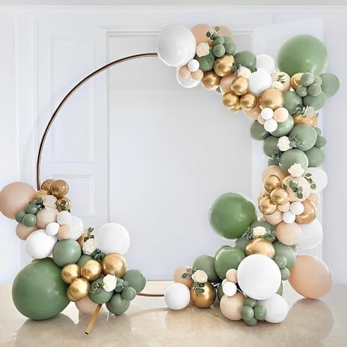 Voircoloria 90pcs Sage Green Balloons Garland Arch Kit, 18 12 10 5 Inch - Image 5