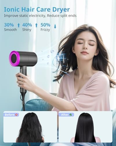 SHRATE Professional Ionic Hair Dryer with Diffuser & Nozzle | Low Noise - Image 5