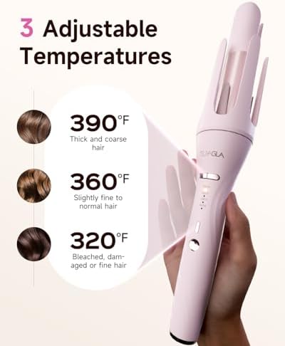 TSUYAGLA 5 in 1 Automatic Curling Iron Set with 3 Interchangeable Barrels - Image 4