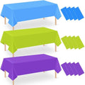 12 Pack Monster Plastic Tablecloth for Rectangle Tables, Blue Green Purple Disposable Table Cover, Rectangle Table Cloth for Birthday Monster University Party Supplies Decorations, 54 x 108 Inch by Hauwellter