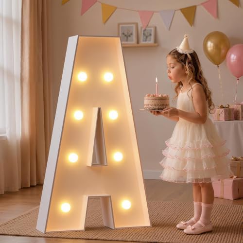 imprsv Large Marquee Letters, 3FT Light Up Letters A Sign for Party Decor by Letsmakeitimpressive