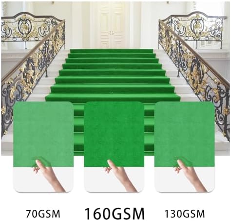 VOK Green Aisle Runner Carpet Rugs for Garden Party, Premium 160 GSM Felt Non-Woven Fabric Runway Rug for Step, Ceremony Parties and Events Indoor or Outdoor Decoration (Green, 3X15 ft) - Image 4