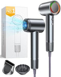 Hair Dryer, 160000 RPM High-Speed Professional Blow Dryer for Fast Drying, 500M Negative Ionic Care Hair Dryer for, Low Noise Thermo-Control Travel Hairdryer with Diffuser & Nozzle,Luxury Packaging by AlloomProfessionalHairDryer
