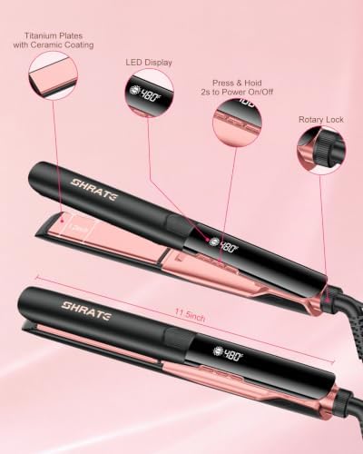 SHRATE Flat Iron Hair Straightener | 2 in 1 Flat Iron and Curler | 1.2 Inch - Image 7