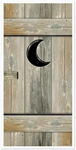 Beistle Outhouse Door Cover Rustic Wood Look Decoration 5 Feet x 30 Inches by Beistle