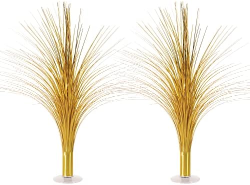 Beistle Gold Metallic Spray Centerpieces 19 Inch Lightweight Decor 2 Pack by Beistle
