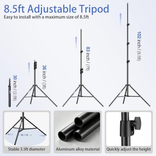 EMART Photo Backdrop Stand, 8.5x10ft Back Drop Stand for Party, Photography - Image 4