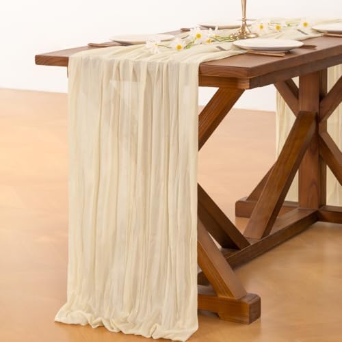 Cheesecloth Table Runner Fall Boho Wedding Birthday Party Home Decor - Image 4