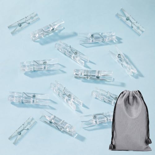 100PCS Baby Shower Games Clothespins Clear Plastic Clothes Pin 1.37inch - Image 7