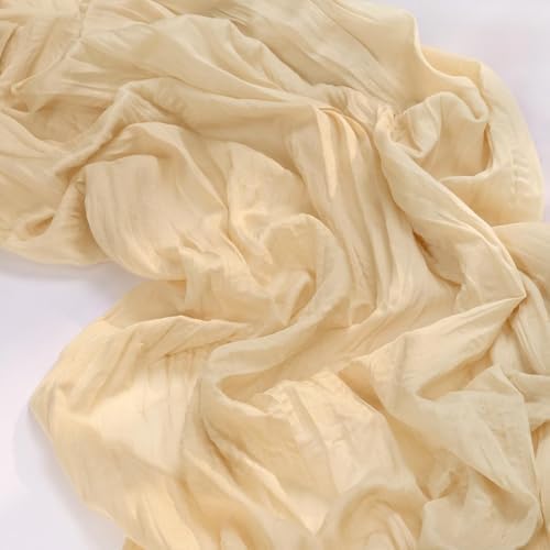 Champagne Cheesecloth Table Runner Farmhouse Fall Table Runner 10ft, 3 Pack - Image 5