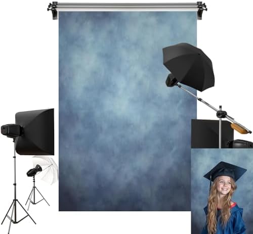 Kate 6.5x6.5ft/2x2m Blue Photography Backdrops Retro Cyan Background Photo Studio Props by KateBackdropforPhotography