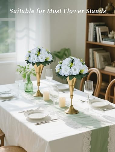 BLOSMON White Roses Artificial Flower for Home Decoration: 2 Pcs, Reusable - Image 4