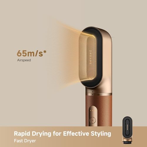 DREAME AirStyle Suite Hair Styler & High-Speed Dryer, 110,000 RPM Motor, 3 Essential Snap-On Attachments for Curling, Volumizing & Fast Dry, Frizz Control, Cool Shot, Luxury Leather Travel Bag - Image 5