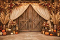 20x10ft Fall Photo Backdrop Barn Door Thanksgiving Backdrop for Photography by Lexfvpoo