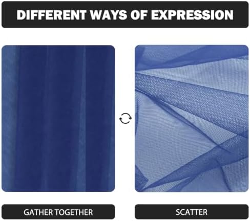Artoid Mode 3Pcs Navy Blue Gauze Table Runner 28x120Inch, Seasonal Sheer Kitchen Dining Holiday Wedding Birthday Baby Shower Table Decor for Home Party - Image 6