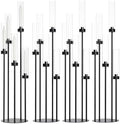 4Pcs 39.8'' Tall Black Floor Candelabra Centerpiece for Wedding Table Decor by WeddingPartyDecoration