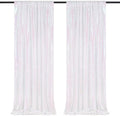 White Iridescent Sequin Backdrop 2 Panels 2FTx8FT Unicorn Backdrop by QueenDream