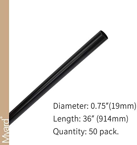 Myard 36'' Classic Hollow Round Iron Heavy-Duty Deck Balusters, Matte Black - Image 3