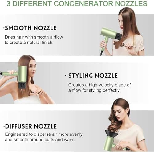 slopehill Professional Ionic Hair Dryer, Lime Cream - Image 3