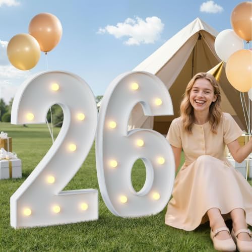 imprsv 3FT Marquee Numbers 30, Light Up Numbers for 30th Birthday Decor - Image 7