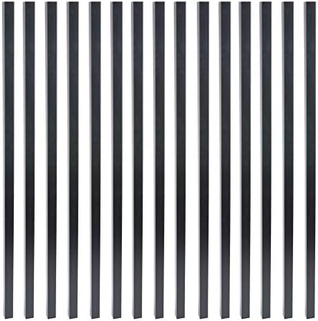Myard 32 Inch Estate Square Iron Heavy-Duty Deck Balusters, Matte Black by Myard
