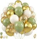 Green Gold Balloons, 50 Pcs Baby Shower Balloons for Jungle Safari Party by Paready