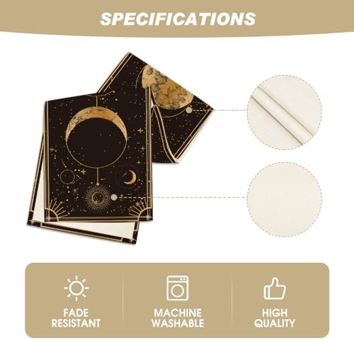 Artoid Mode Astrology Moon Magic Art Table Runner, Seasonal Mystical Gothic Kitchen Dining Table Decoration for Home Party Decor 13x48 Inch - Image 5