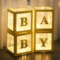 Ledido Baby Boxes with Letters & Fairy Lights for Baby Shower Decorations by Ledido