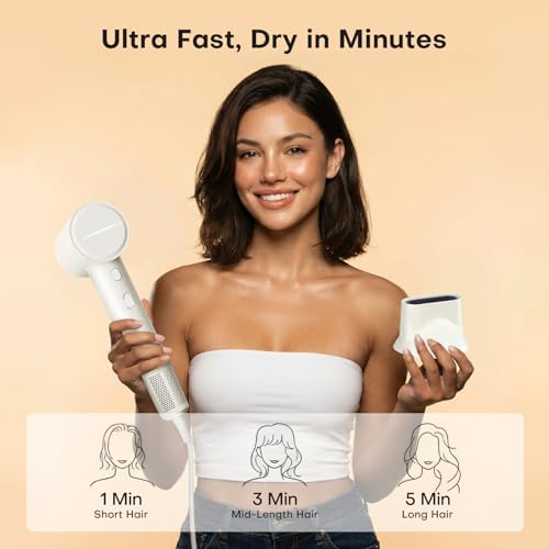 High Speed Hair Dryer, Ultra-Fast Drying, Ionic Blow Dryer with 110,000RPM Brushless Motor, Billion Plasma Ions Best in Frizz Control, Low Noise, Lightweight Design for All Hair Types - Image 3