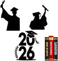 Honoson 4 Pcs Large 32" Graduation Party Decoration 2026 Cardboard Cutouts Stand up, Congrats Grad Party Photo Backdrop Prop Lawn Yard Signs for College School Graduation Supplies by Honoson