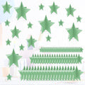 70 Pcs Star Centerpieces for Table Green Birthday Party Decorations 3D Green Party Graduation Poms Decoration Stars Table Decor Boho Decoration for Women Girls by MISAKTEAM