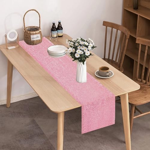 10 Packs 12 x 72 inches Pink Sequin Table Runner - Image 5